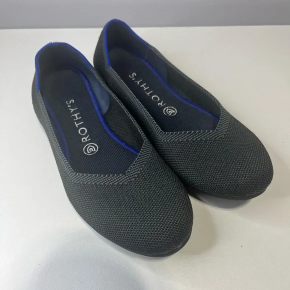Rothy's Charcoal Black Slip-Ons womens size 9 - Picture 1 of 12